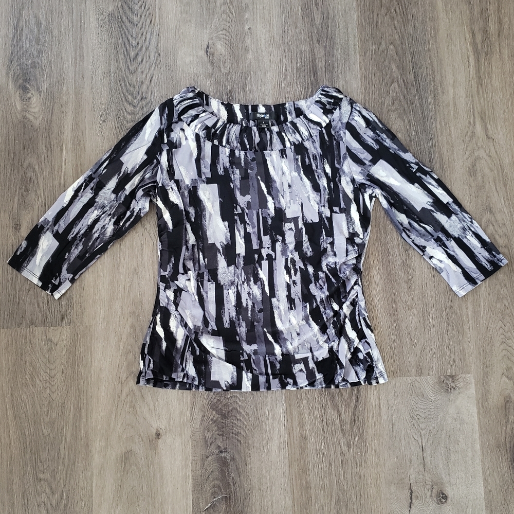 Style & Co Abstract Stretchy Blouse